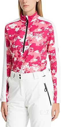 Emporio Armani EA7 Women Zip-up Sweatshirt Ventus 7 Pink Camou